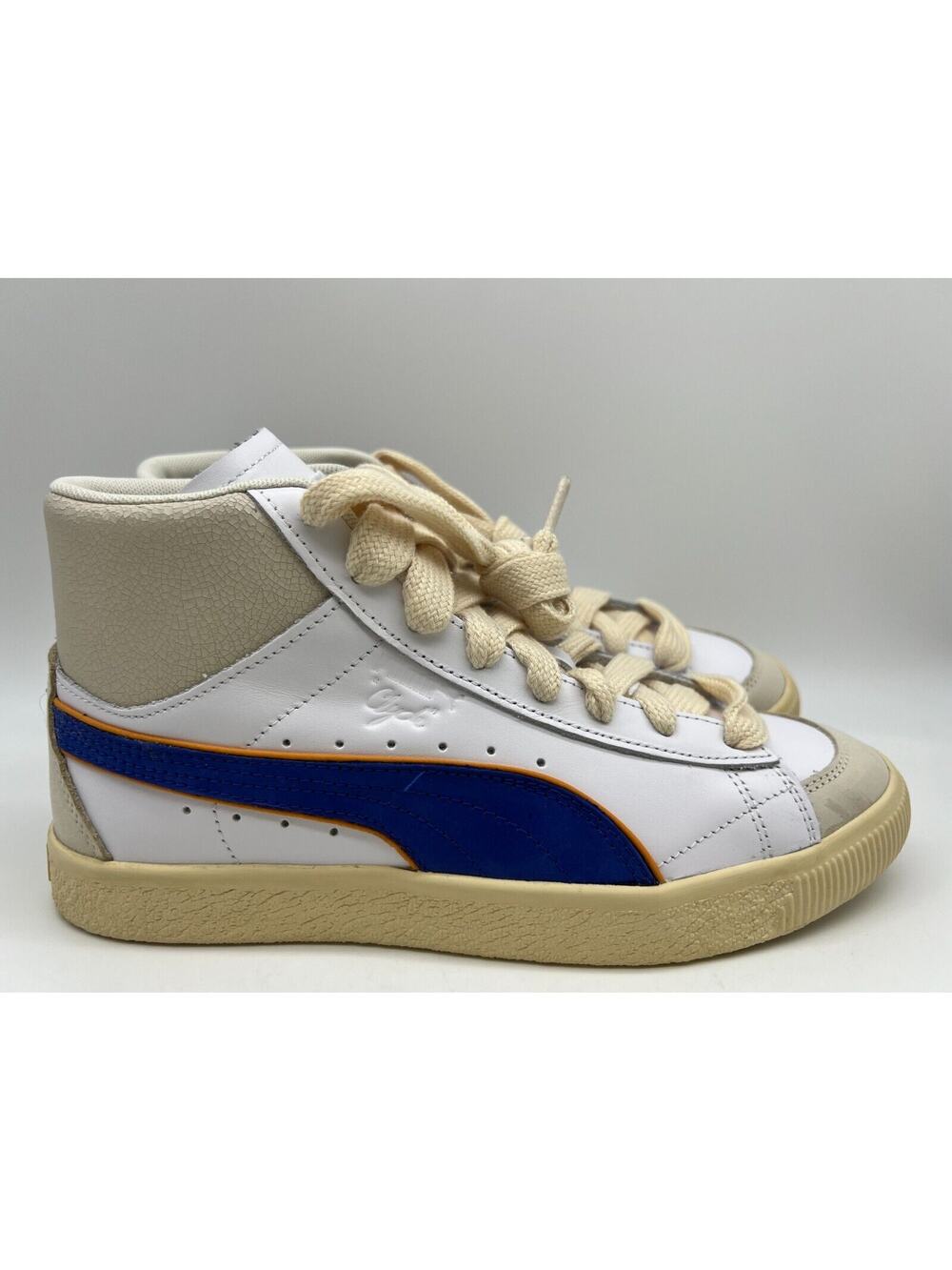 Puma Clyde Mid Bball Rhuigi Puma White Royal Sapphire 391335-01 Men's Size 8